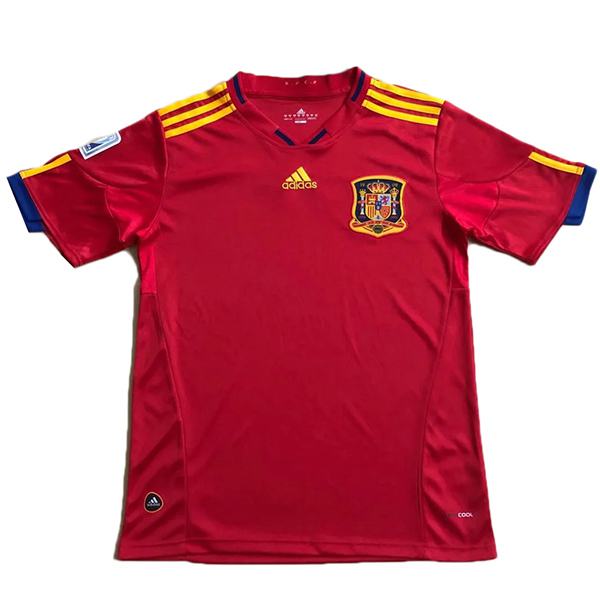 Spain home retro soccer jersey maillot match men's 1st sportwear football shirt 2010